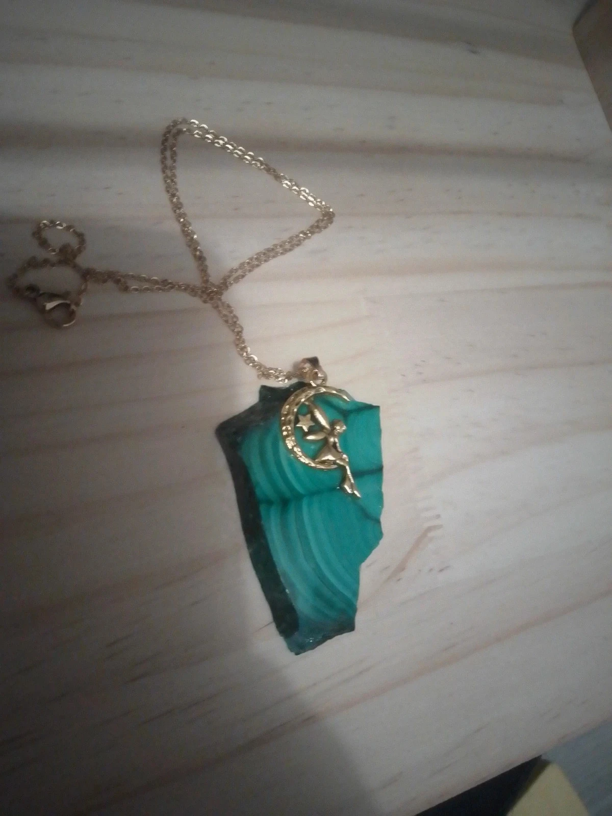 Collier éclat en pierre naturelle de malachite – photo 4